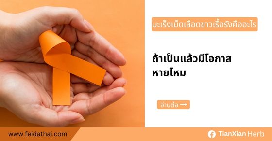 มะเร็งเม็ดเลือดขาวเรื้อรังคืออะไร ถ้าเป็นแล้วมีโอกาสหายไหม